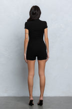 KIMI MOCK NECK ZIP-UP ROMPER