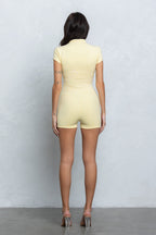 KIMI MOCK NECK ZIP-UP ROMPER