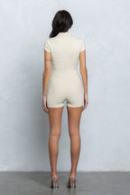 KIMI MOCK NECK ZIP-UP ROMPER