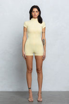 KIMI MOCK NECK ZIP-UP ROMPER