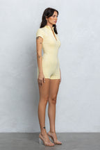 KIMI MOCK NECK ZIP-UP ROMPER