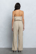 NAUTIA STRETCHY ZIP-UP CARGO JUMPSUIT
