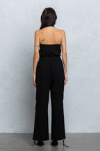 NAUTIA STRETCHY ZIP-UP CARGO JUMPSUIT