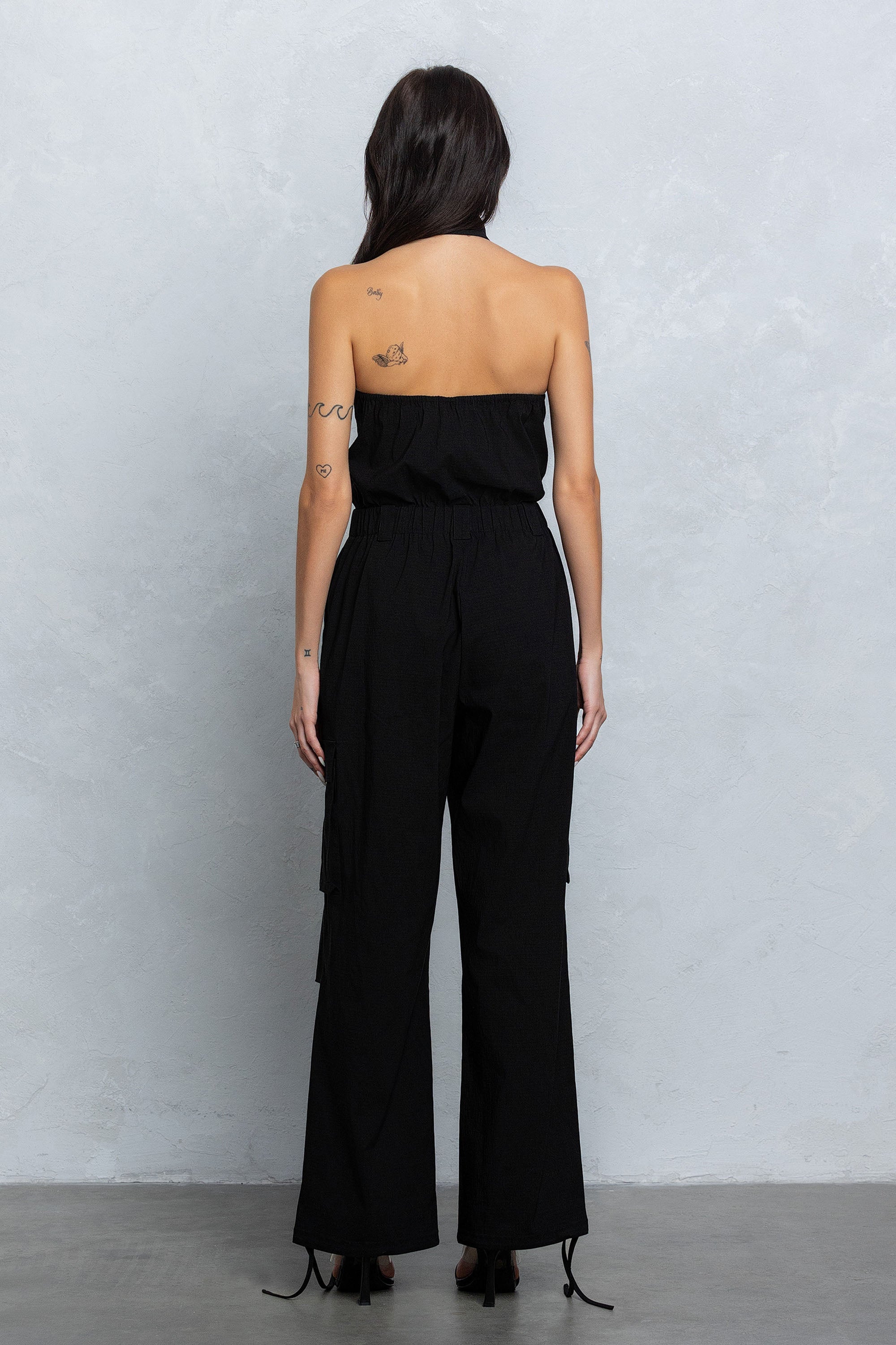 NAUTIA STRETCHY ZIP-UP CARGO JUMPSUIT