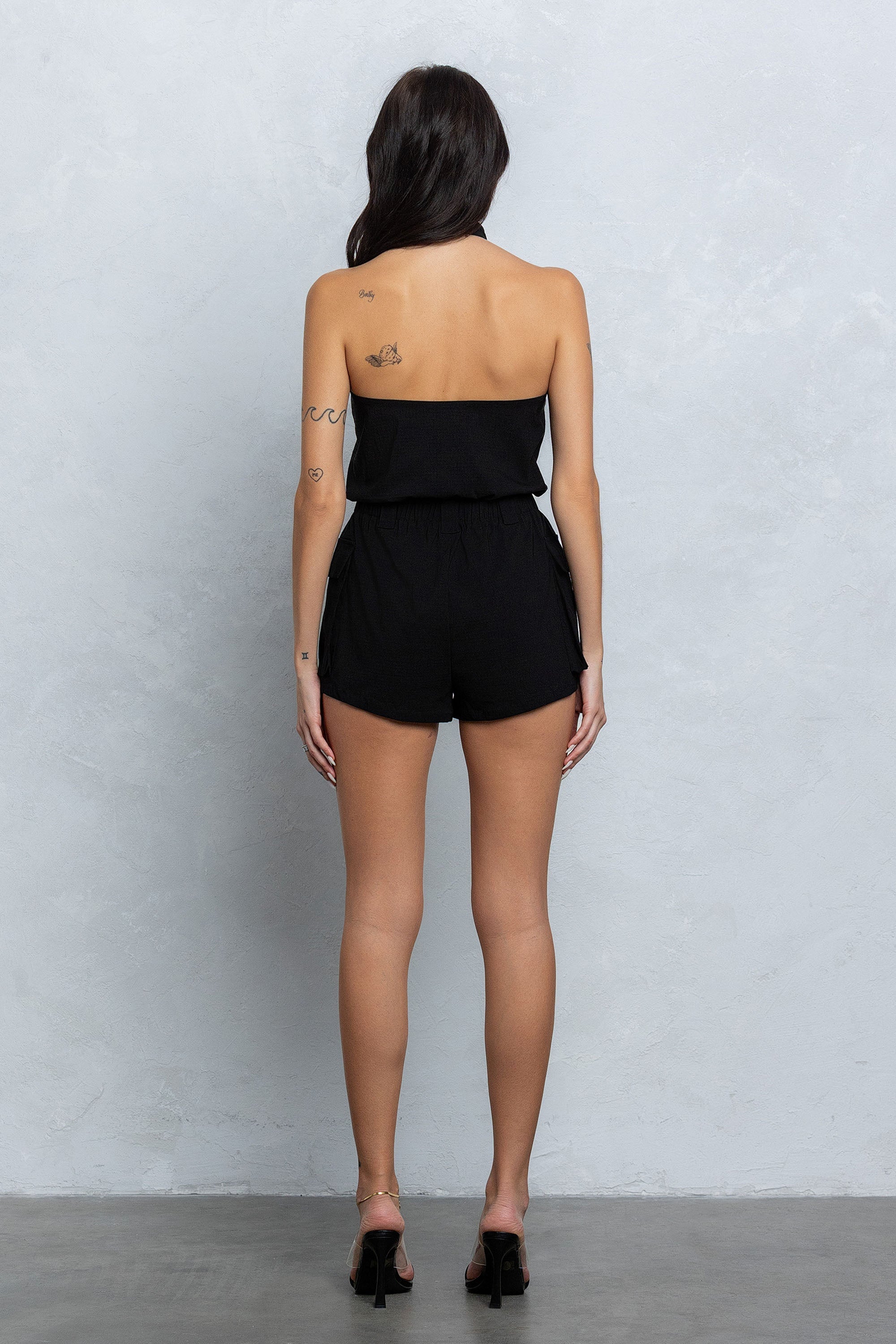 NAUTIA STRETCHY ZIP-UP CARGO ROMPER