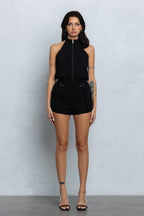 NAUTIA STRETCHY ZIP-UP CARGO ROMPER