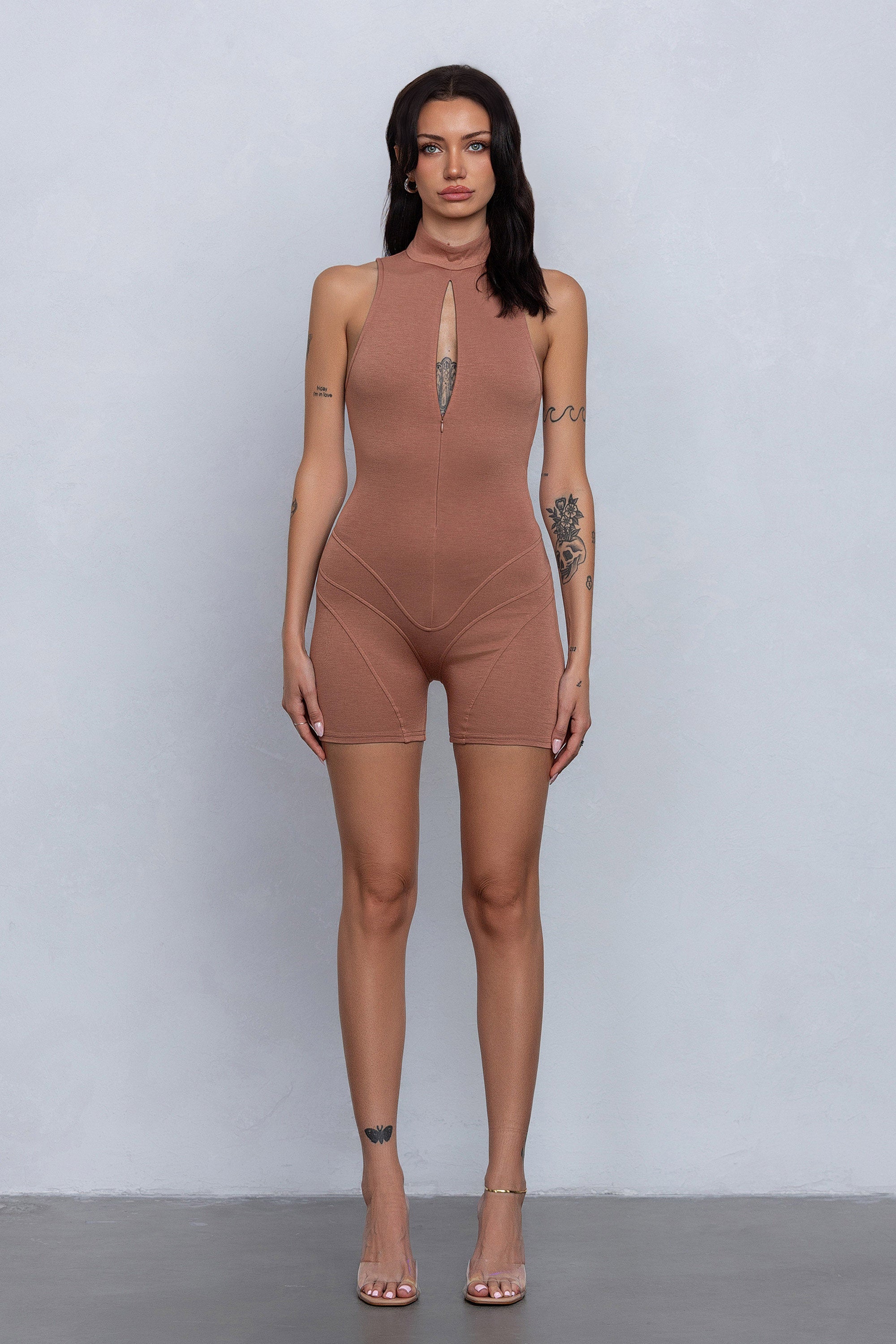 PIXI MOCK NECK ROMPER