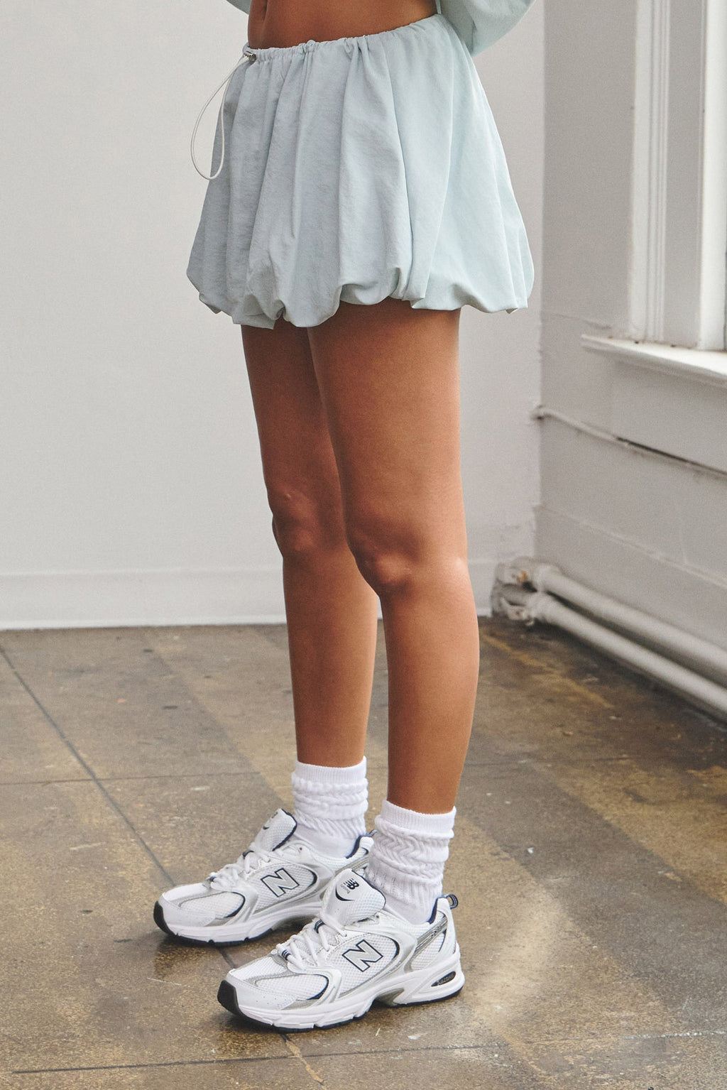 NAIA BUBBLE TRACK SKORT - SEAFOAM