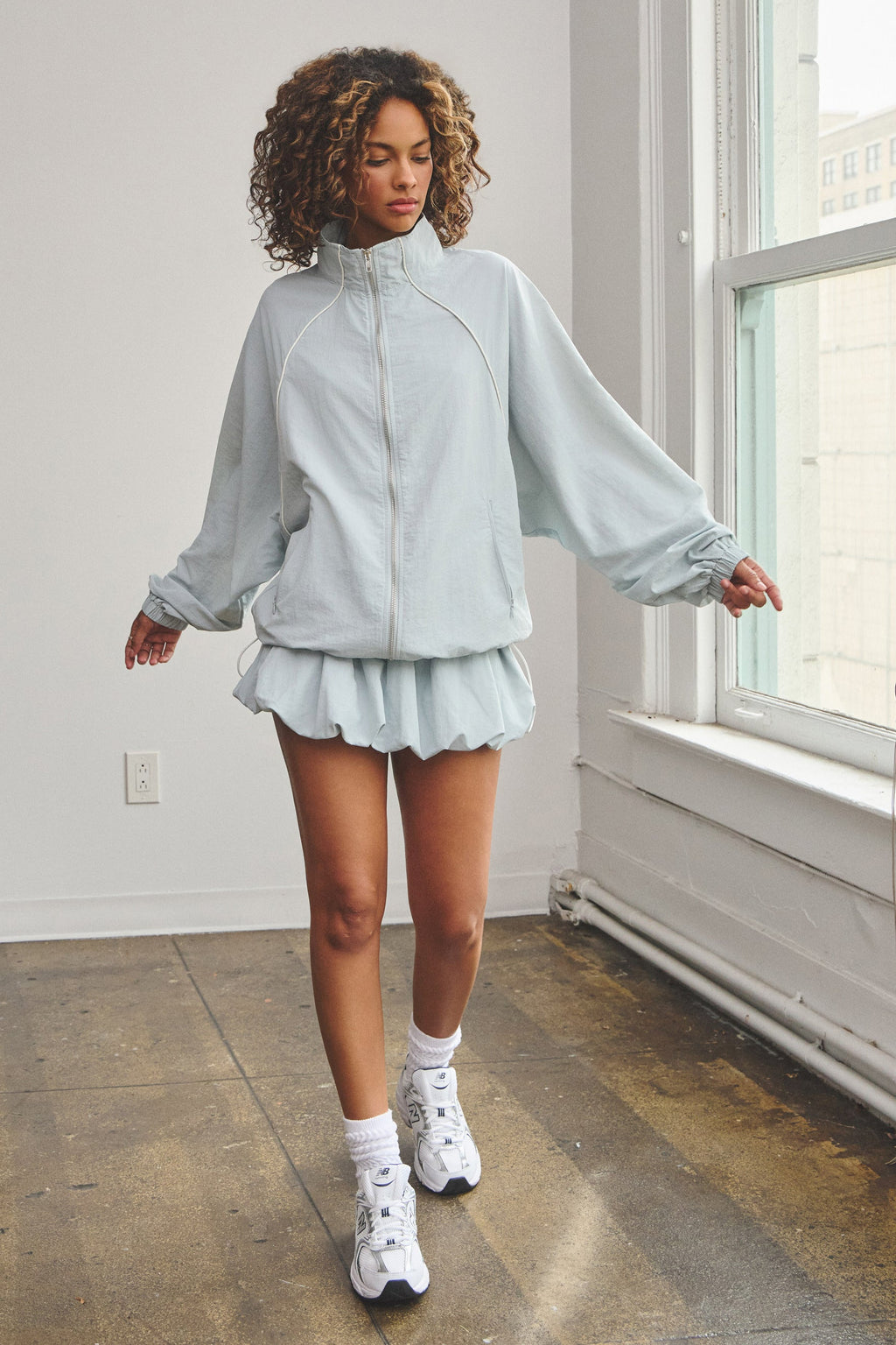 NAIA OVERSIZE TRACK JACKET - SEAFOAM