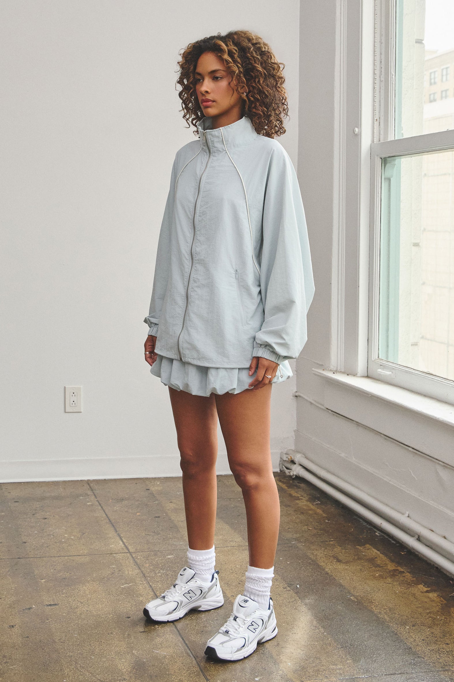 NAIA OVERSIZE TRACK JACKET - SEAFOAM
