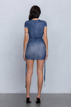 ERIS WASHED EFFECT TOP - BLUE