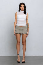 KARA SHEER SLEEVELESS TOP