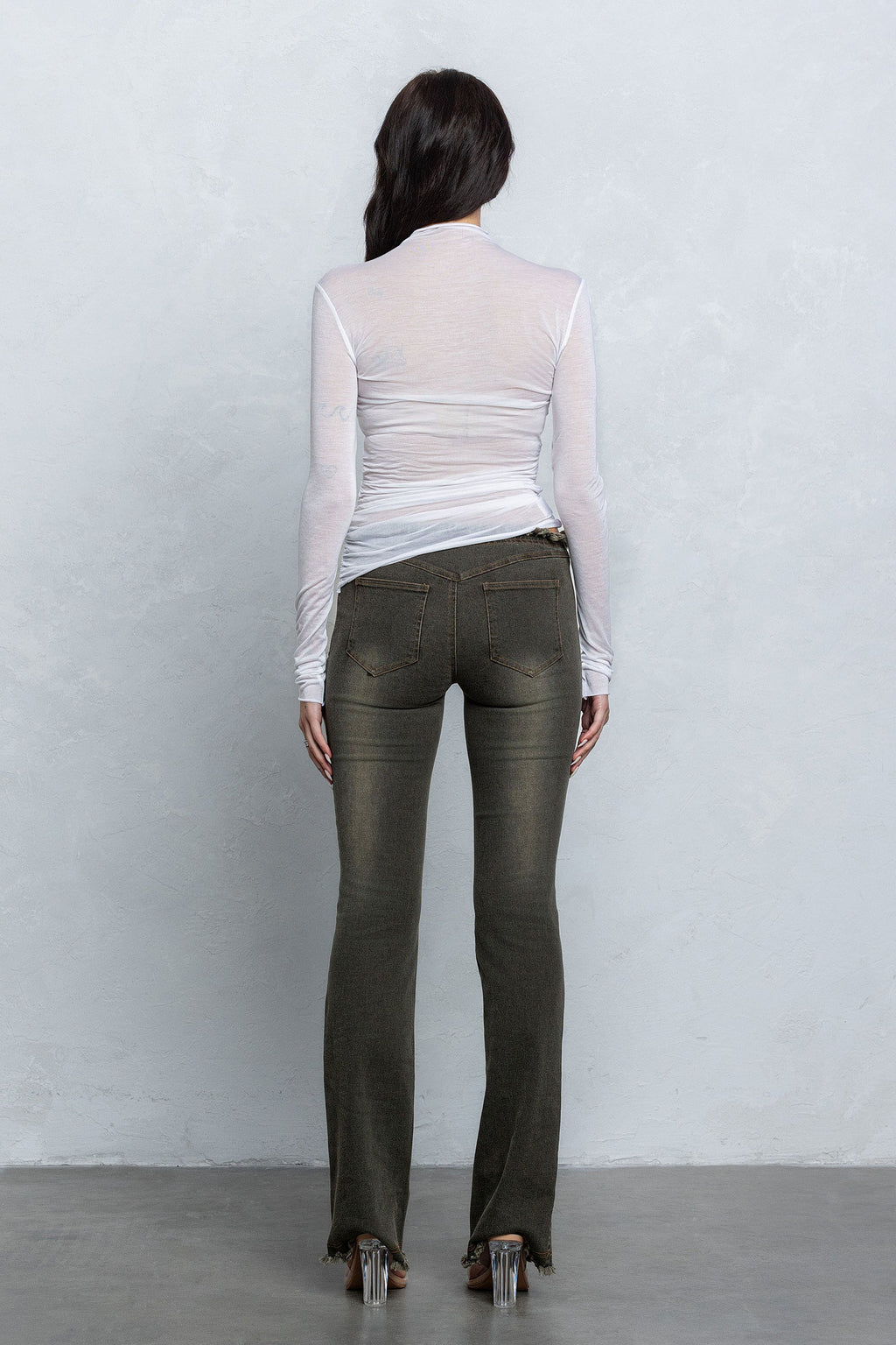 SELENE SHEER LONG SLEEVE TOP