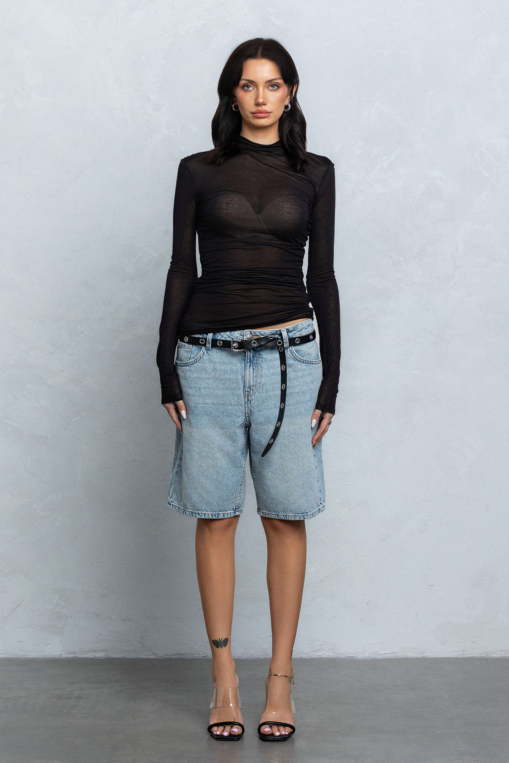 SELENE SHEER LONG SLEEVE TOP