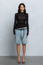 SELENE SHEER LONG SLEEVE TOP