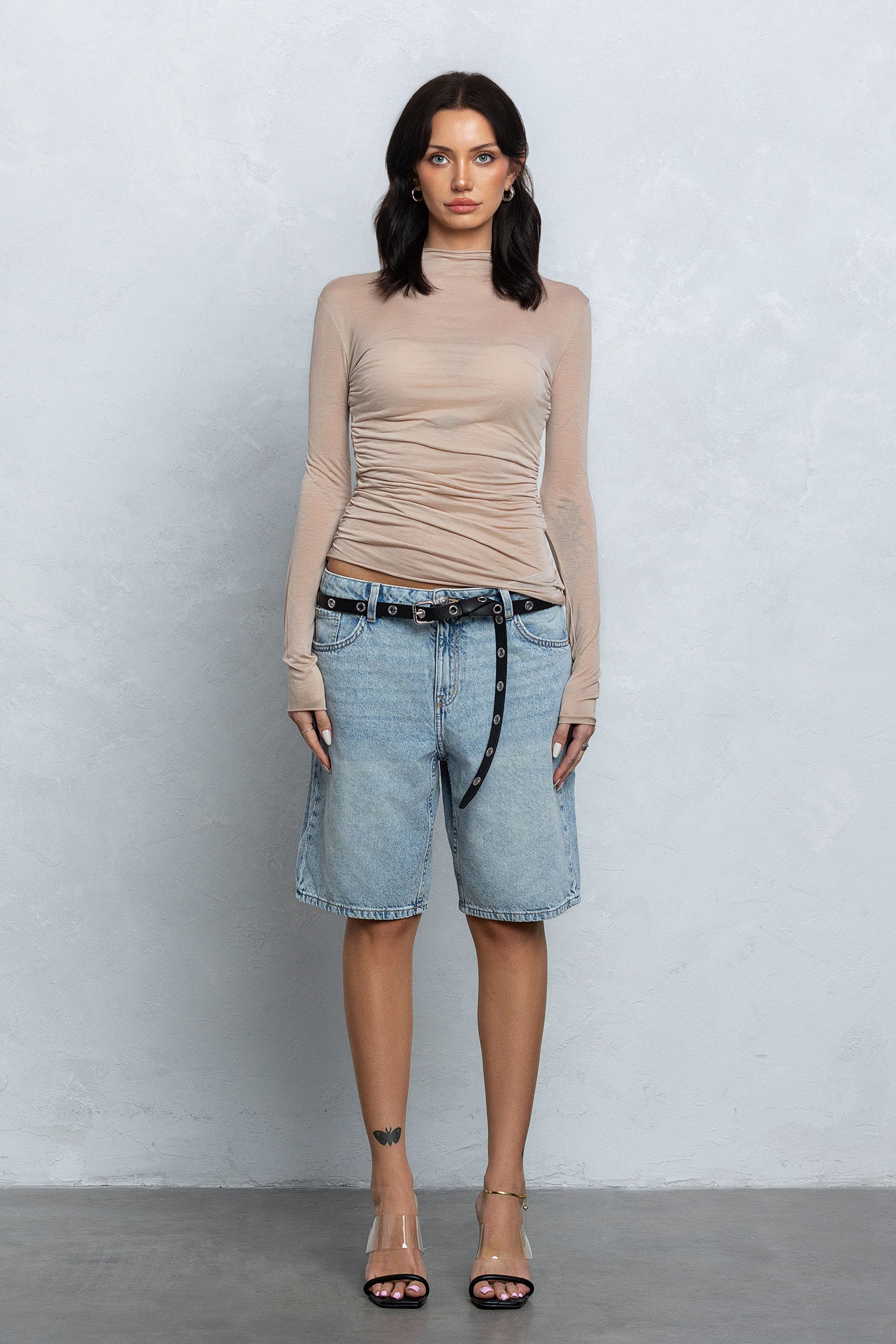 SELENE SHEER LONG SLEEVE TOP