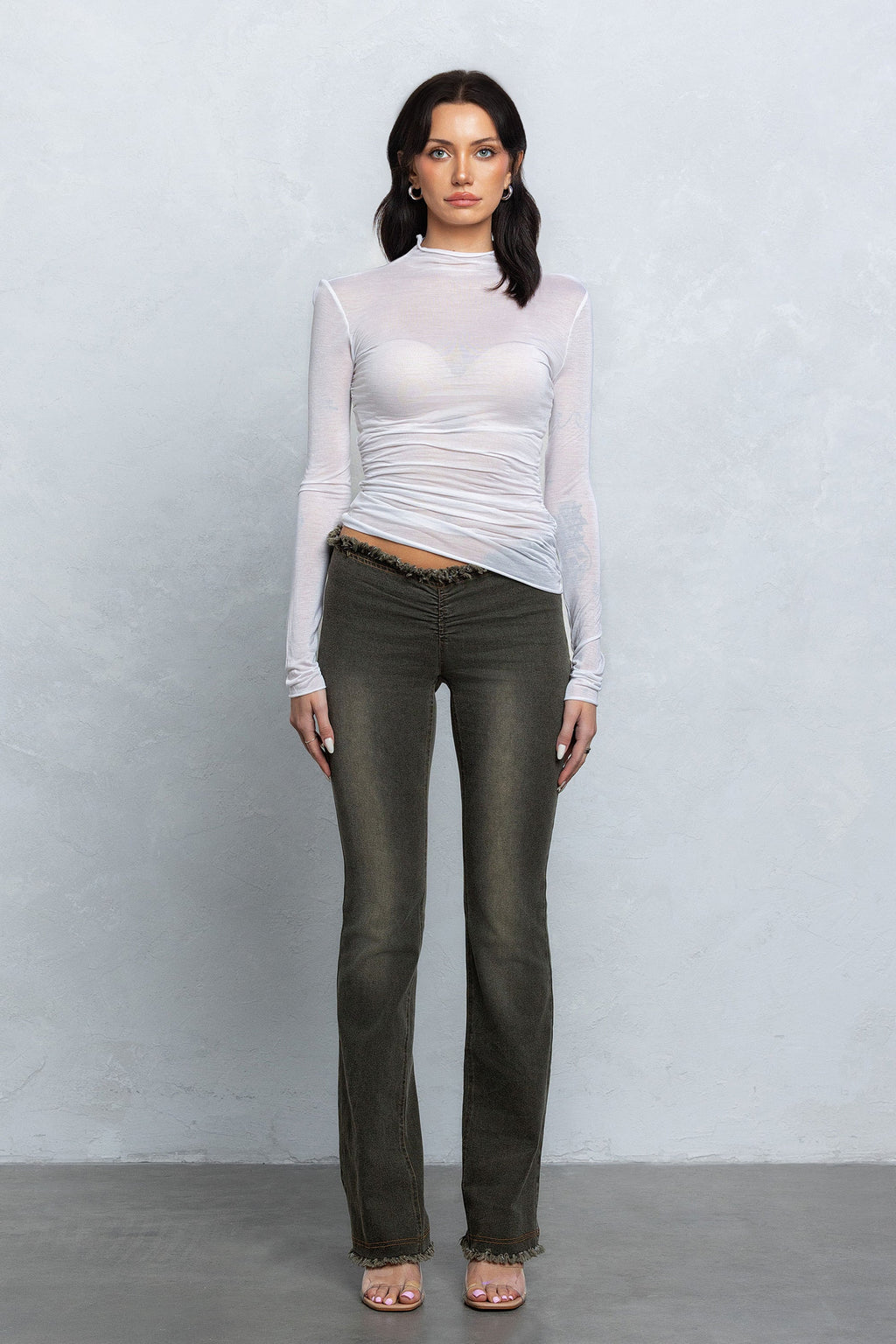 SELENE SHEER LONG SLEEVE TOP