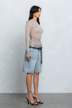 SELENE SHEER LONG SLEEVE TOP