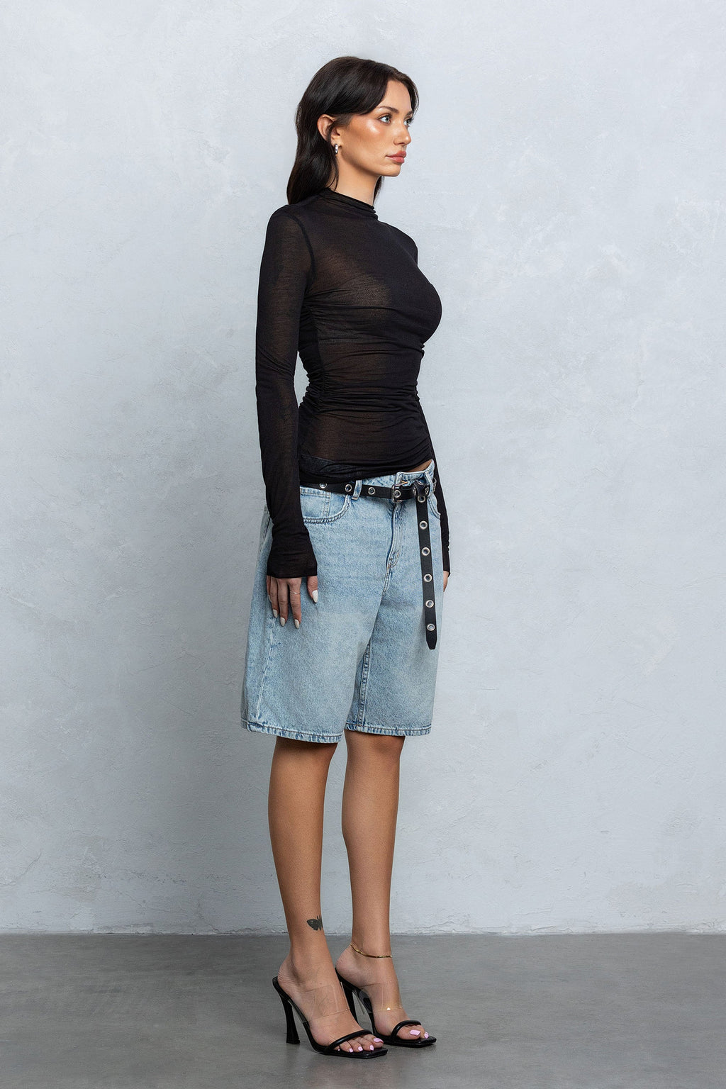 SELENE SHEER LONG SLEEVE TOP