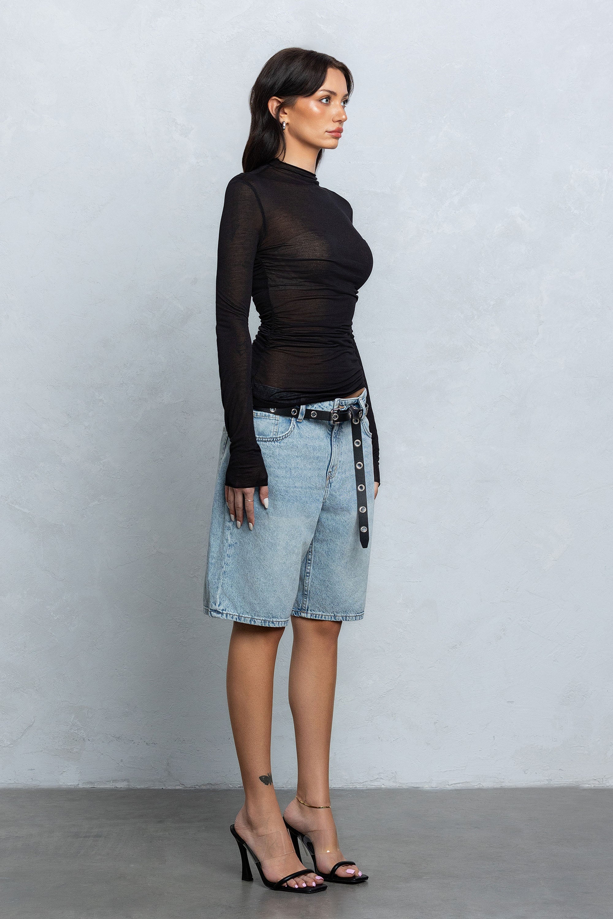 SELENE SHEER LONG SLEEVE TOP