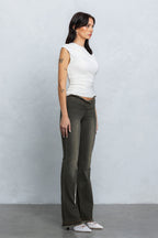 EMORIE RUCHED CAP SLEEVE TOP - WHITE