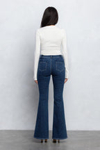 YVETTE RIBBED HOOK & EYE LONG SLEEVE TOP