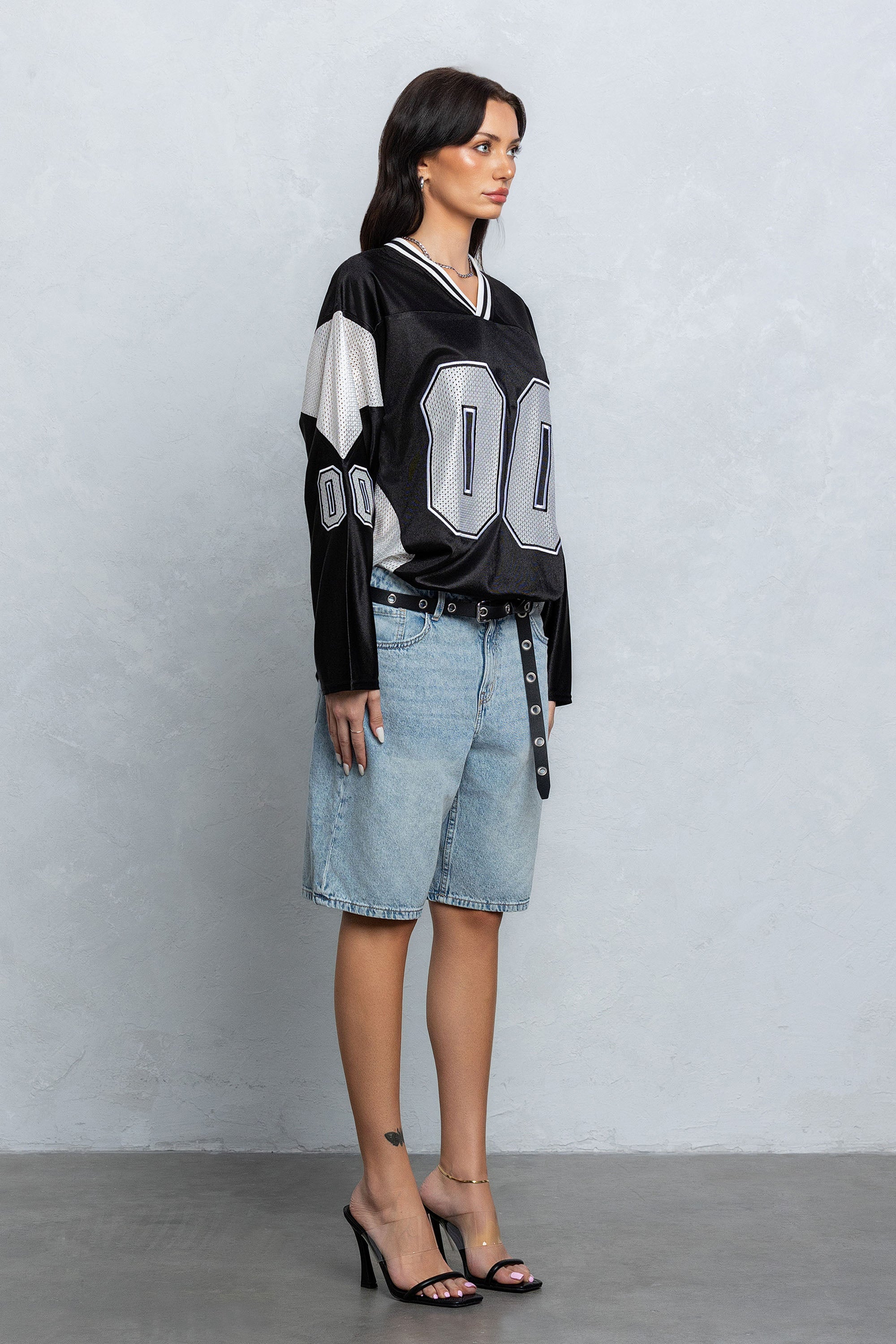 "00" MESH JERSEY - BLACK