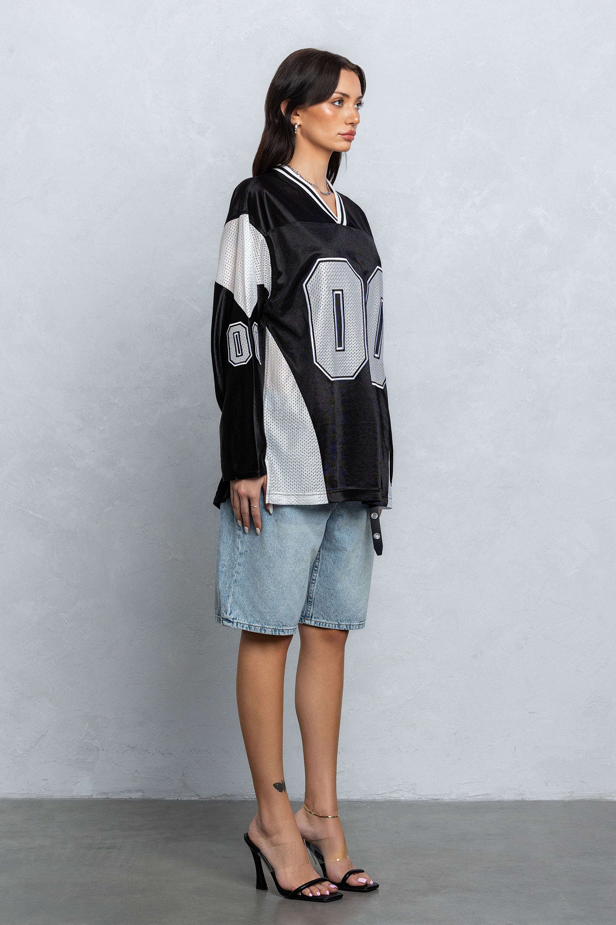 "00" MESH JERSEY - BLACK