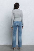 ARDEN HOOK & EYE LONG SLEEVE TOP