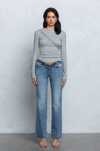 ARDEN HOOK & EYE LONG SLEEVE TOP