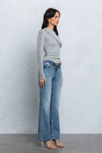 ARDEN HOOK & EYE LONG SLEEVE TOP