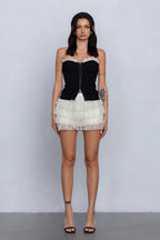DAHLIA FRILL HOOK & EYE BUSTIER