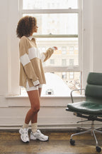 MILO STRIPED RUGBY SET - TAN