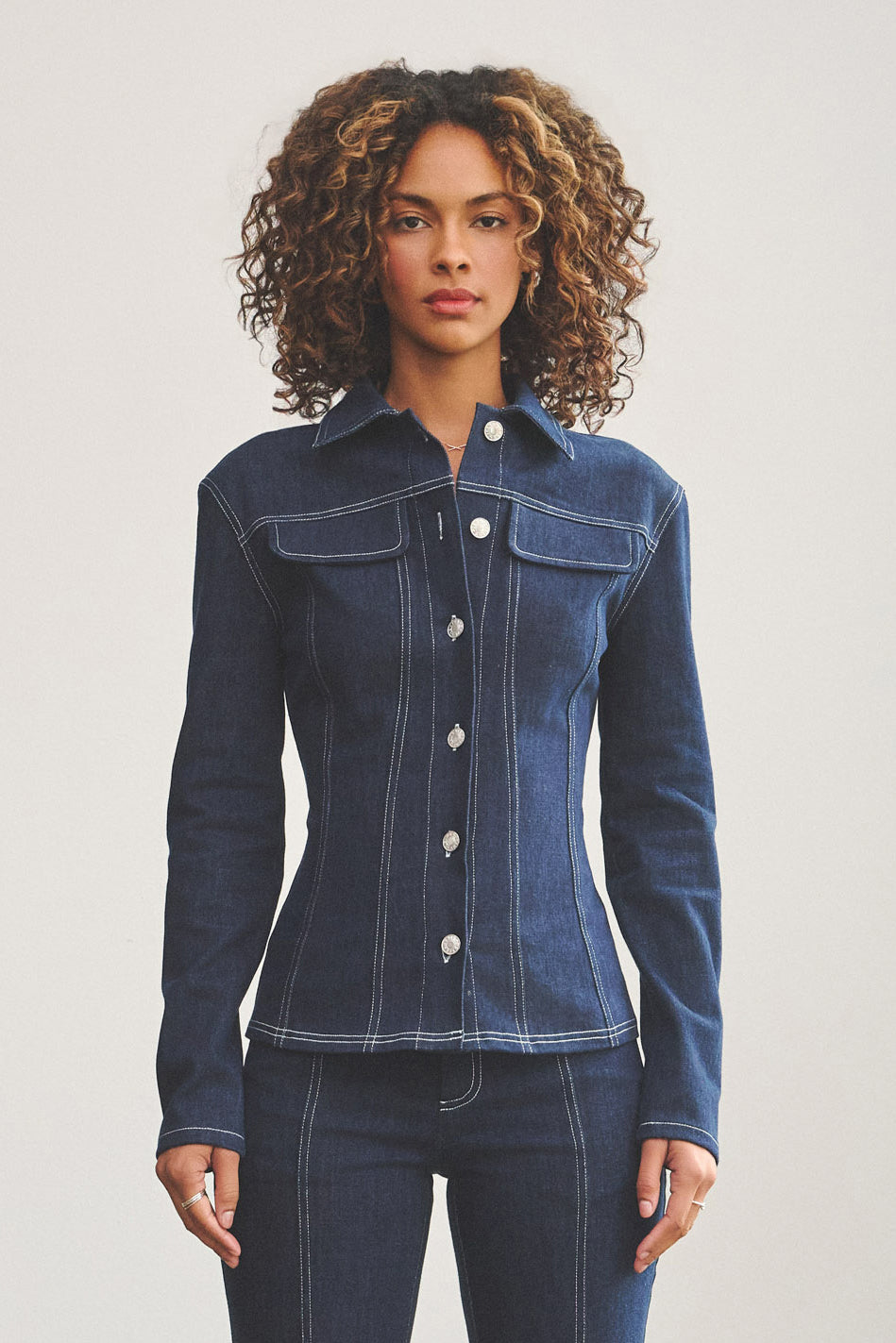 BEATRICE FITTED DENIM SHACKET