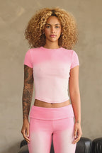 RAMONA OMBRE BABY TEE - PINK