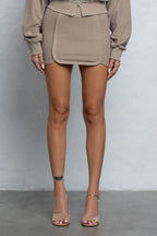 AMI DOLPHIN SKIRT - CLAY