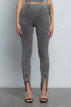 DAXON WASHED RIB PANTS - CHARCOAL