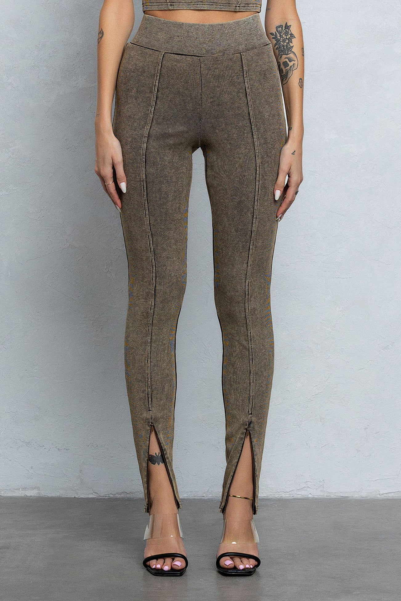 DAXON WASHED RIB PANTS - MUD