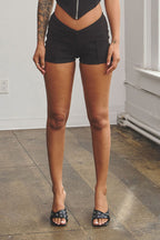 ALMA V-CUT WAISTLINE MICRO SHORTS