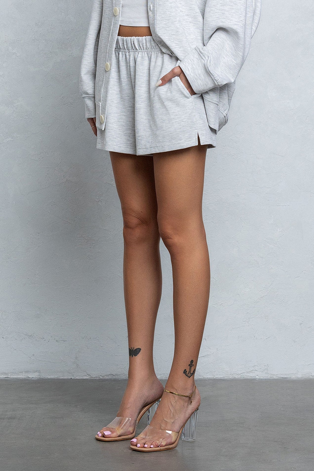 CALI SHORTS - HEATHER GREY