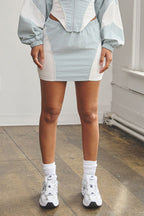 VESPER TRACK SKIRT - SEAFOAM