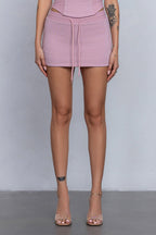 JOZIE FRENCH TERRY MINI SKORT - PINK