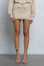 AMI DOLPHIN SKIRT - SAND