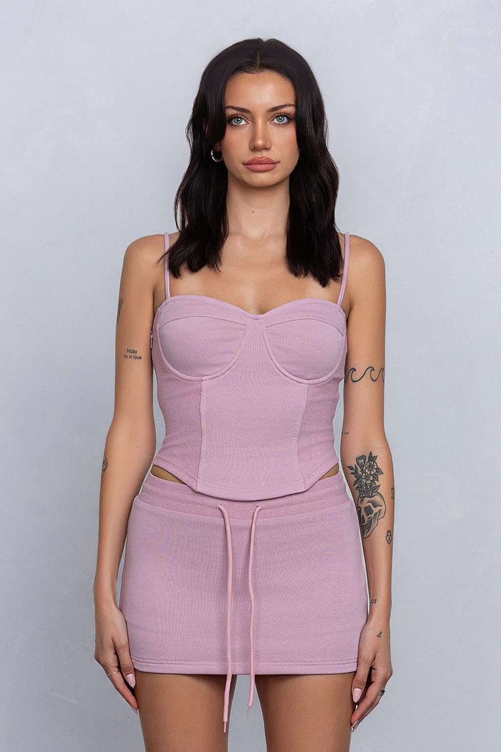 JOZIE FRENCH TERRY SLEEVELESS TOP - PINK