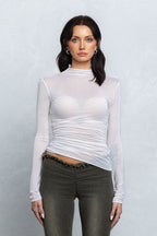 SELENE SHEER LONG SLEEVE TOP