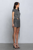 ERIS WASHED EFFECT TOP - GREY