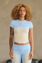 RAMONA OMBRE BABY TEE - BLUE