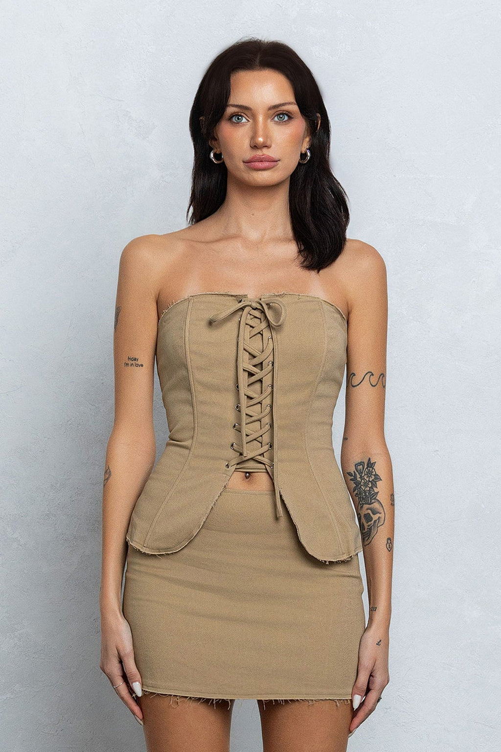 DAKOTA LACE UP BUSTIER TOP