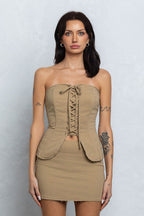 DAKOTA LACE UP BUSTIER TOP